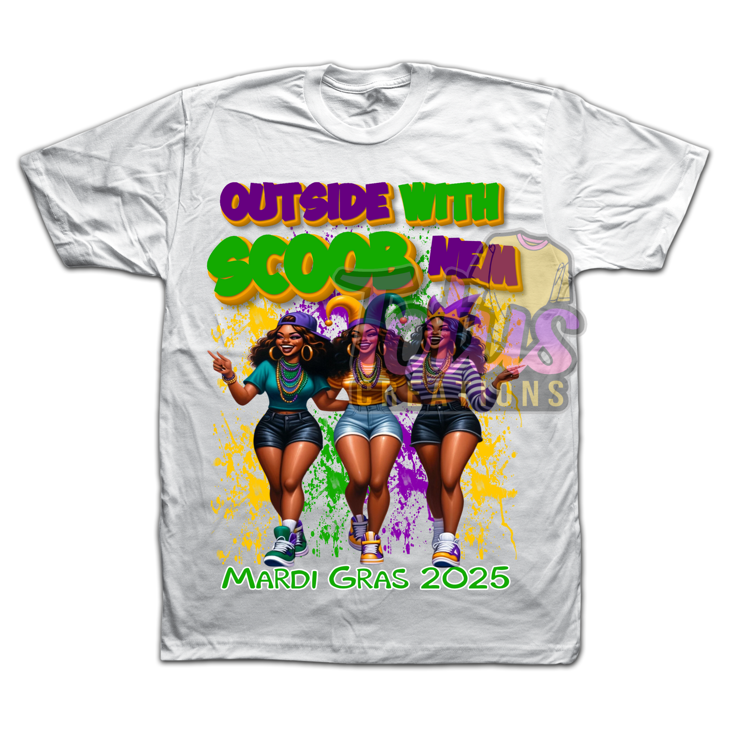 Mardi- Gras Short sleeve T-Shirt