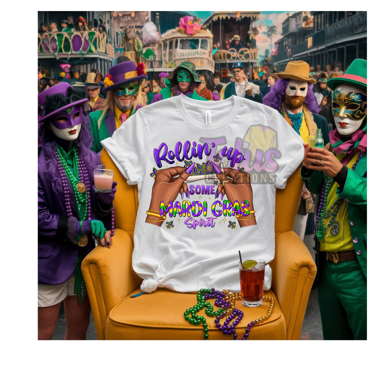 Mardi- Gras Short sleeve T-Shirt