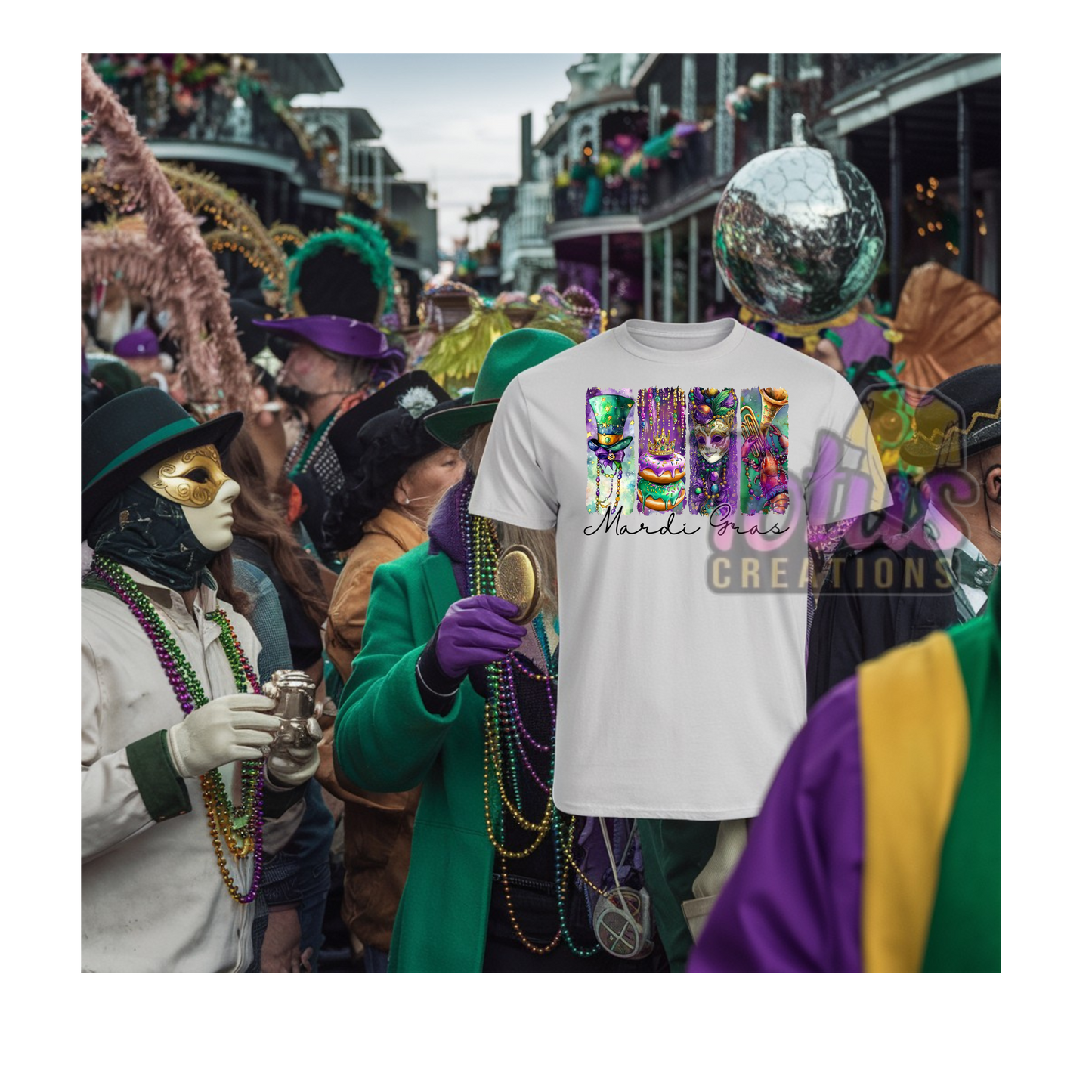 Mardi- Gras Short sleeve T-Shirt