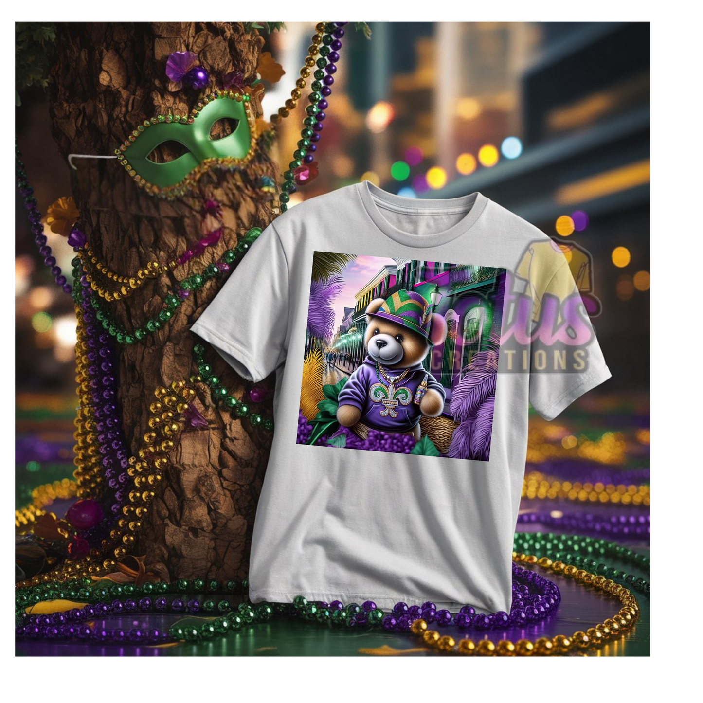 Mardi- Gras Short sleeve T-Shirt