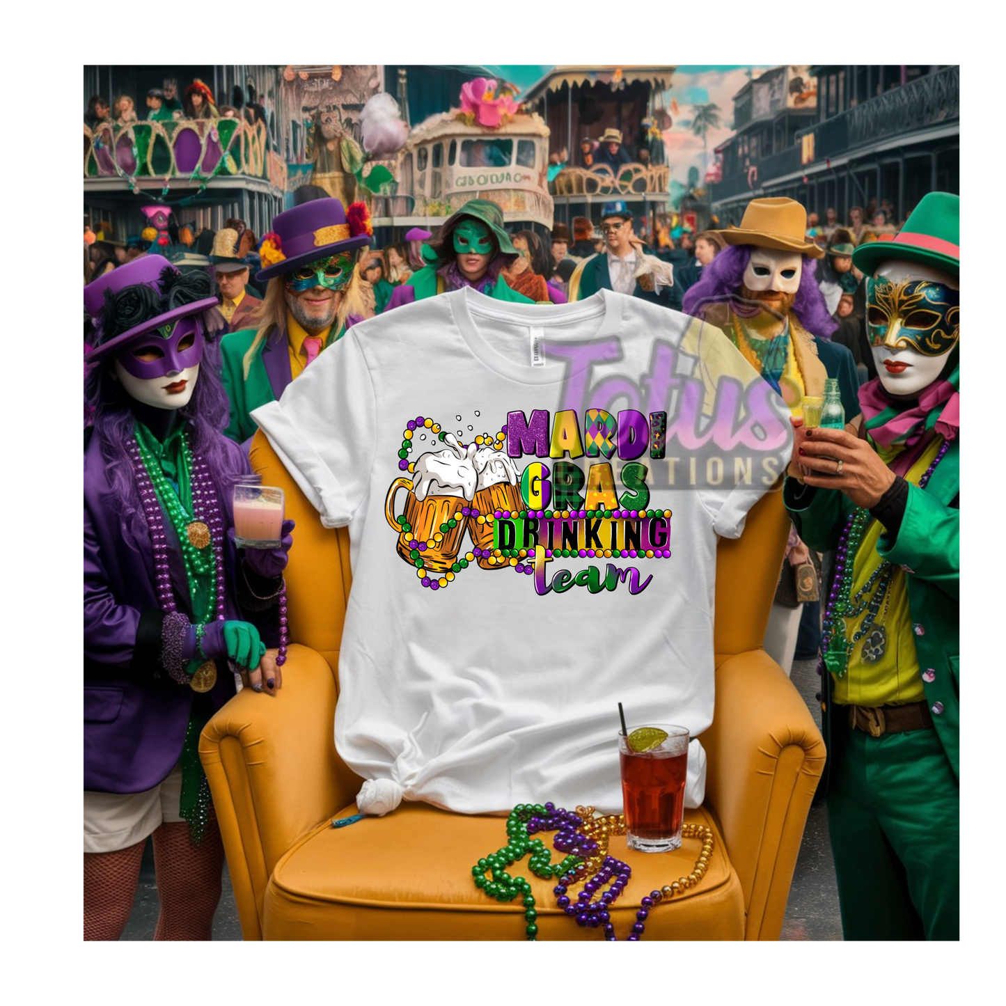 Mardi- Gras Short sleeve T-Shirt